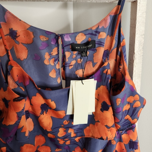 MM Couture top NWT womens Large fall floral keyhole tank - Picture 4 of 7